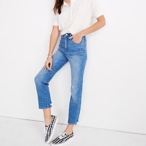 Madewell petite cropped straight jeans!